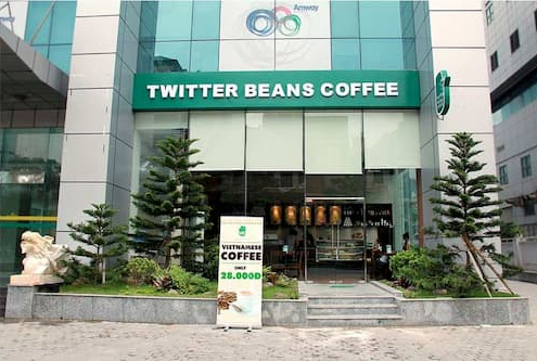Quán Twitter Bean Coffe chân tòa nhà Việt Á Tower